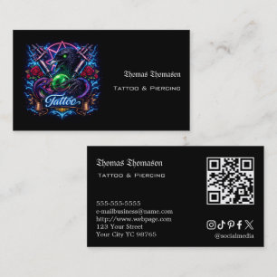 Tattoo artist QR code Business Card