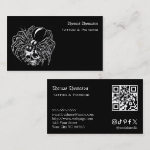 Tattoo artist QR code Business Card