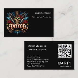 Tattoo artist QR code Business Card