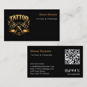 Tattoo artist QR code Business Card