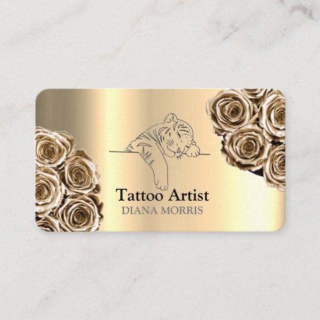 Tattoo Artist Salon Business Card (Front)