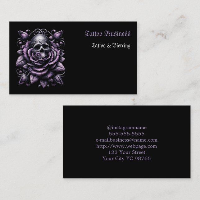 Tattoo artist salon  Business Card (Front/Back)