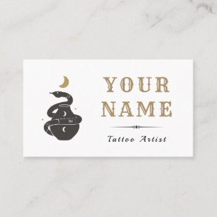Tattoo Artist Salon Mystic Snake Modern Trendy Business Card