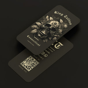 Tattoo Artist Tattooist Goth Skull Modern Business Card