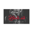 Tattoo artists black photo red script typography