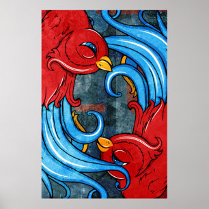 Tattoo Birds Poster