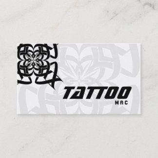 Tattoo Business Card Tribal Black