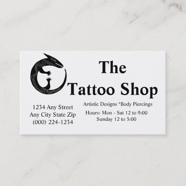 Tattoo Business Cards (Front)