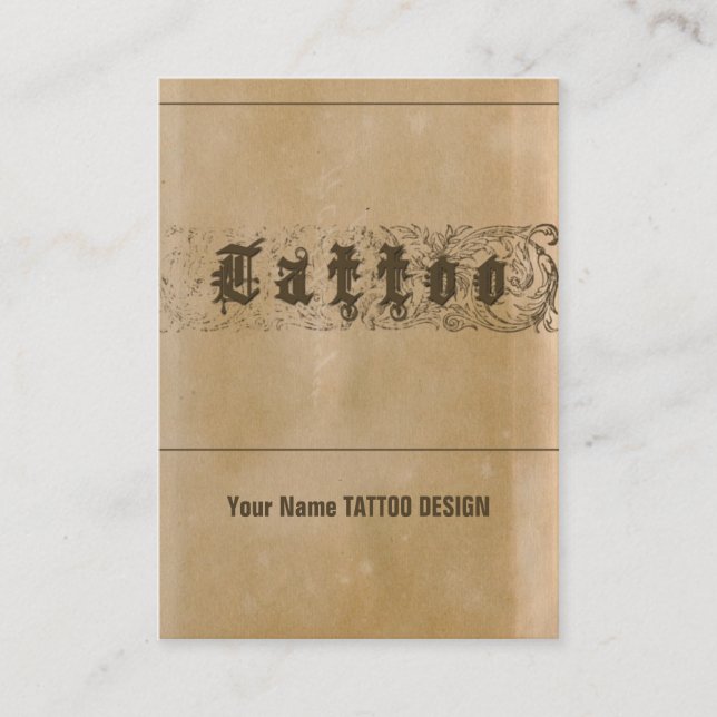 TATTOO - Business, Schedule Card (Front)