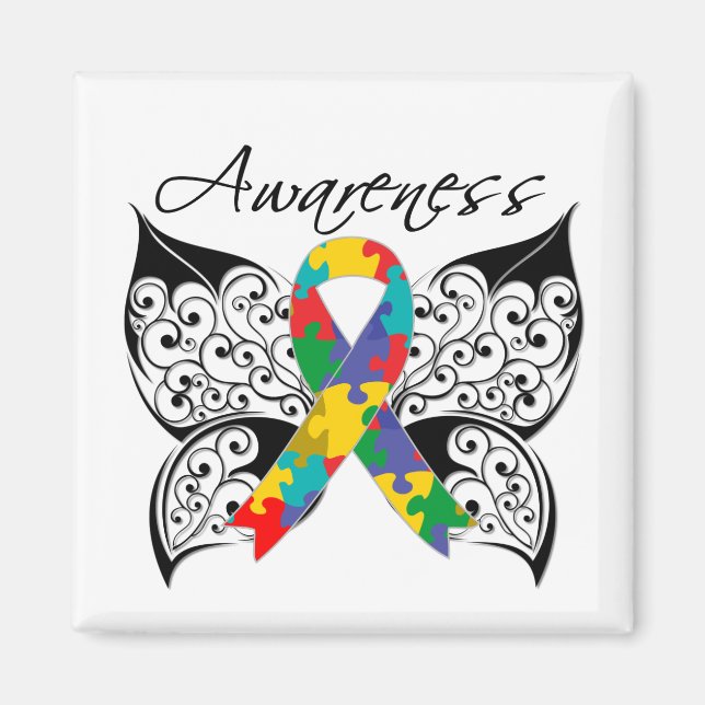 Tattoo Butterfly Awareness - Autism Magnet (Front)