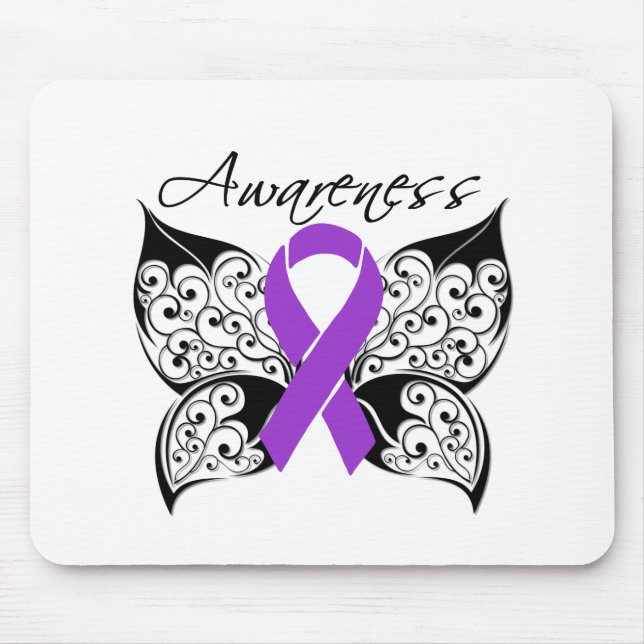 Tattoo Butterfly Awareness - Epilepsy Mouse Pad (Front)