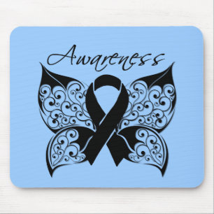 Tattoo Butterfly Awareness - Skin Cancer Mouse Pad