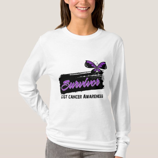 Tattoo Butterfly GIST Cancer Survivor T-Shirt (Front)