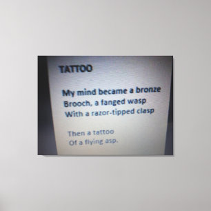 Tattoo Canvas Print