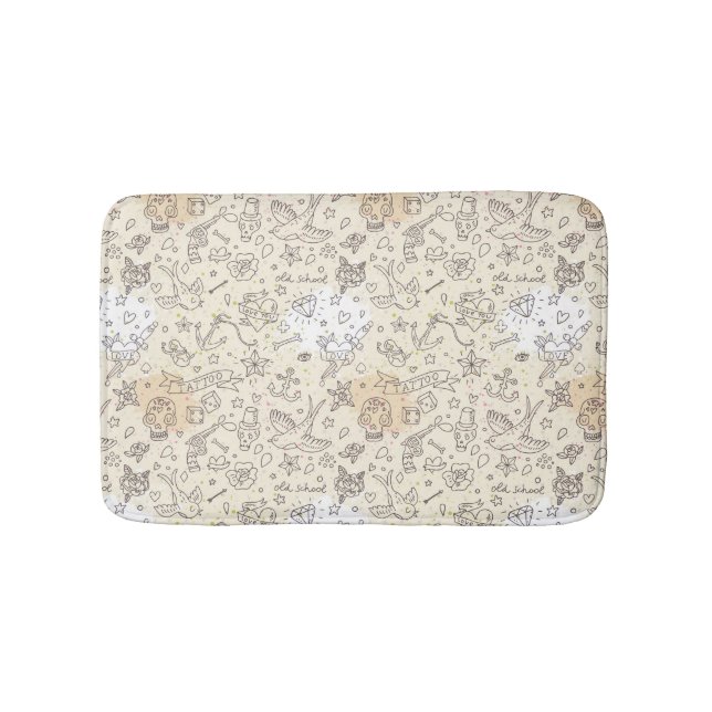 Tattoo concept pattern bath mat (Front)