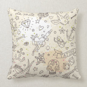 Tattoo concept pattern cushion