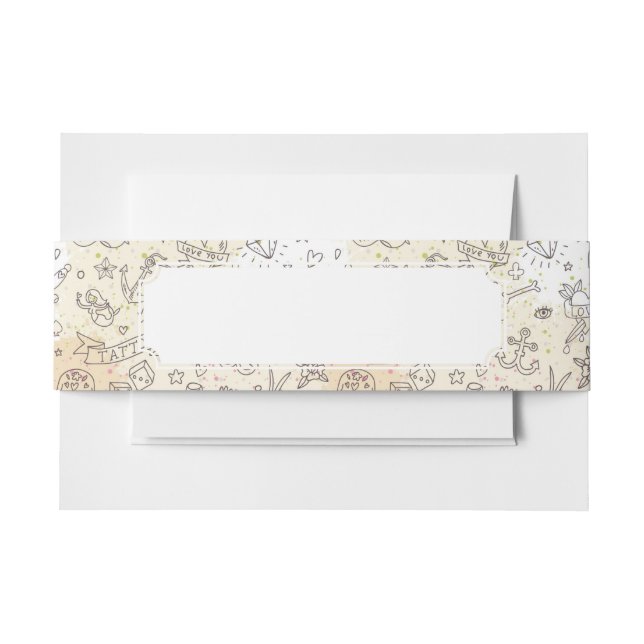 Tattoo concept pattern invitation belly band (Front Example)