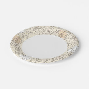 Tattoo concept pattern paper plate