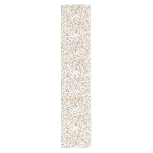 Tattoo concept pattern short table runner (Front)