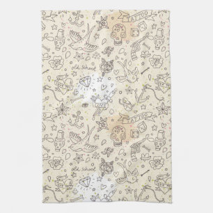 Tattoo concept pattern tea towel