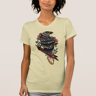 Tattoo Design Graphic Raven Crow Old School T-Shirt