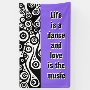 Tattoo flames & circles black + your backg. & idea banner