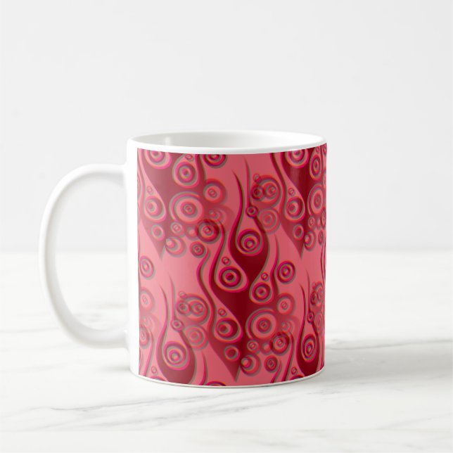 Tattoo flames & circles pattern + your backgr. coffee mug (Left)