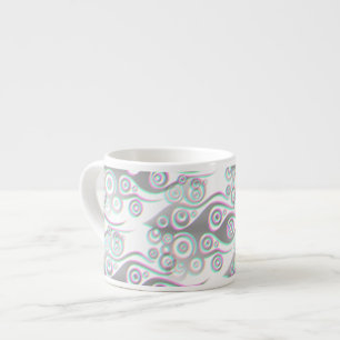Tattoo flames & circles pattern + your backgr. espresso cup