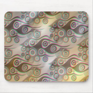 Tattoo flames & circles pattern + your backgr. mouse pad