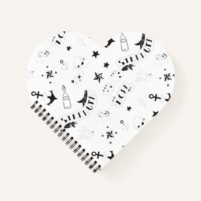 Tattoo Flash Hope Stickers Notebook (Front)