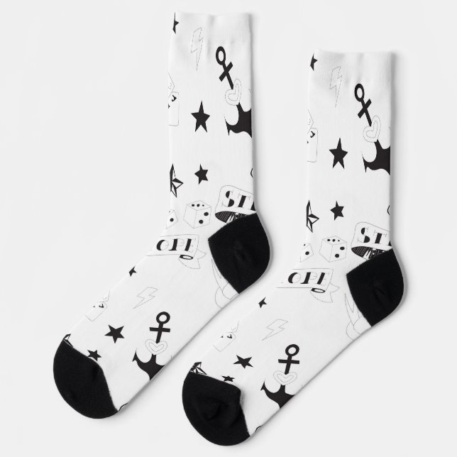 Tattoo Flash Hope Stickers Socks (Left)