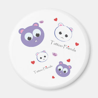 Tattoo Friends purple Magnet