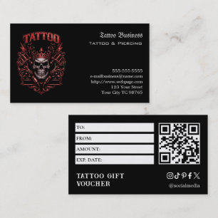 Tattoo Gift Voucher Business Card