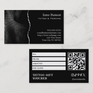 Tattoo Gift Voucher Business Card