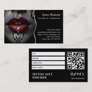 Tattoo Gift Voucher Business Card