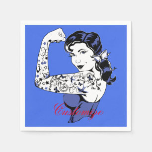 Tattoo Girl Arm Up Thunder_Cove Napkin