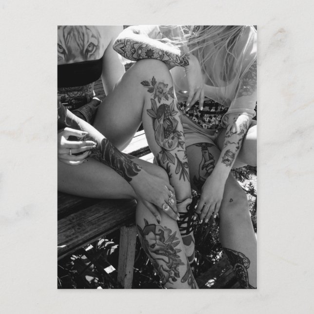 TATTOO GIRLS POSTCARD (Front)