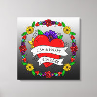 Tattoo Graffiti Art Style Wedding  Bride and Groom