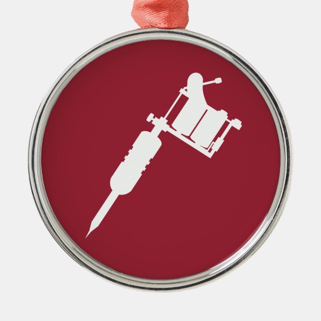 tattoo gun metal tree decoration (Front)