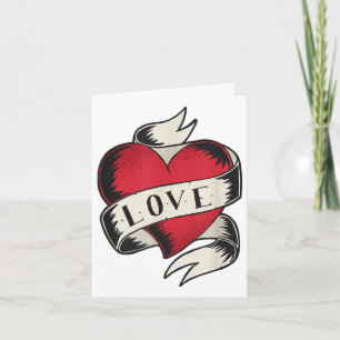 Tattoo Heart Valentines Day Love Gift _1 Card