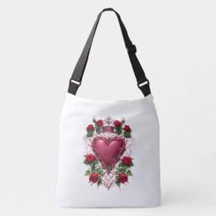 Tattoo Heart with Thorns Cross-Body Bag