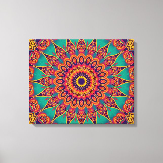 Tattoo Kaleidoscope Fractal Canvas Print (Front)