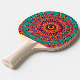 Tattoo Kaleidoscope Fractal II Ping Pong Paddle