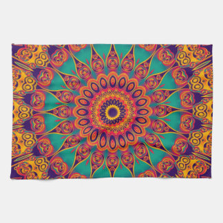 Tattoo Kaleidoscope Fractal Tea Towel