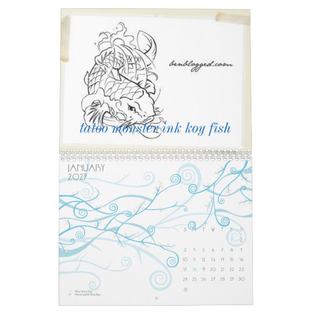 tattoo monster ink calendar (Jan 2027)