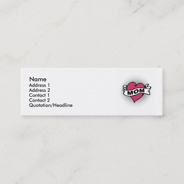 Tattoo Mum Business Card (Front)