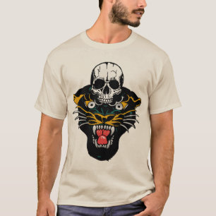 Tattoo panthere_crane_tete_de_mort_noire_old_schoo T-Shirt