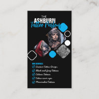 Tattoo Parlour Poster - Custom Black blue