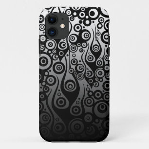 Tattoo Pattern ART - black flames & circles Case-Mate iPhone Case