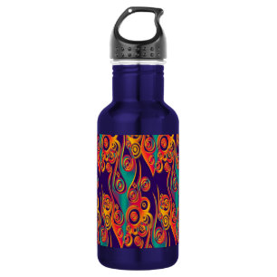 Tattoo Pattern Art - flames & circles 532 Ml Water Bottle